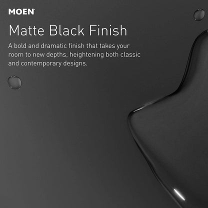 MOEN Jase T2342EPBL One-Handle Posi-Temp Shower Trim with 8" Rainshower in Matte Black (Valve Required)