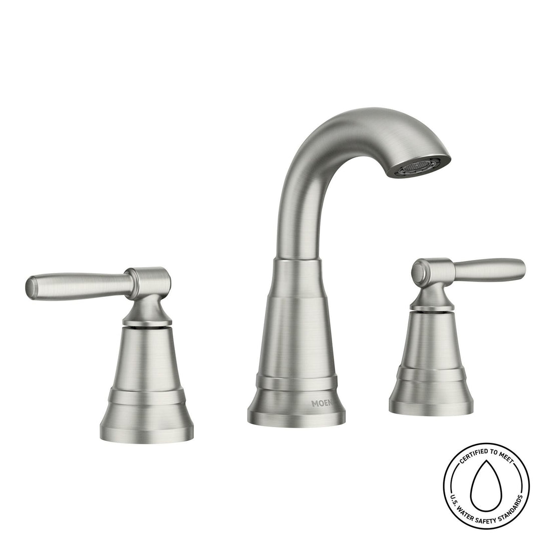 MOEN Halle 84972SRN 8 in. Widespread 2-Handle High-Arc Bathroom Faucet in Spot Resist Brushed Nickel