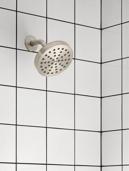 MOEN Rinza 82628SRN One-Handle Round Tub and Shower Faucet in Spot Resist Brushed Nickel (Valve Included)
