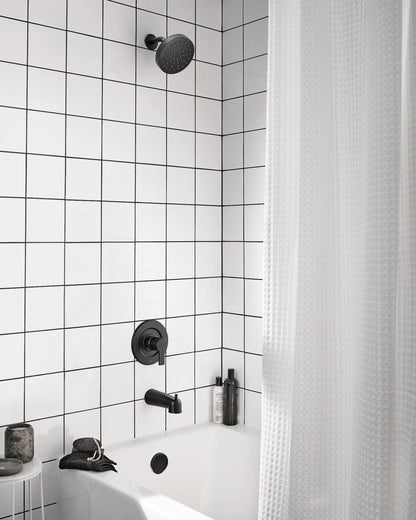 MOEN Rinza 82628BL One-Handle Bathtub and shower Faucet in Matte Black (Valve Included)