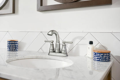MOEN Halle 84972SRN 8 in. Widespread 2-Handle High-Arc Bathroom Faucet in Spot Resist Brushed Nickel