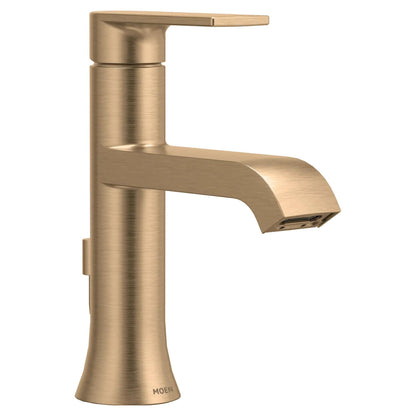 MOEN Genta 6706BZG LX Single Hole Single-Handle Bathroom Faucet in Bronzed Gold (Drain Included)
