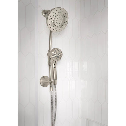 MOEN Engage 28501SRN Handheld and Rain Showerhead with Slide Bar Magnetix in Spot Resist Brushed Nickle
