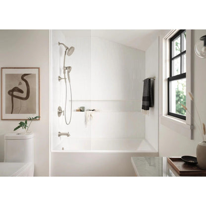 MOEN Engage 28501SRN Handheld and Rain Showerhead with Slide Bar Magnetix in Spot Resist Brushed Nickle