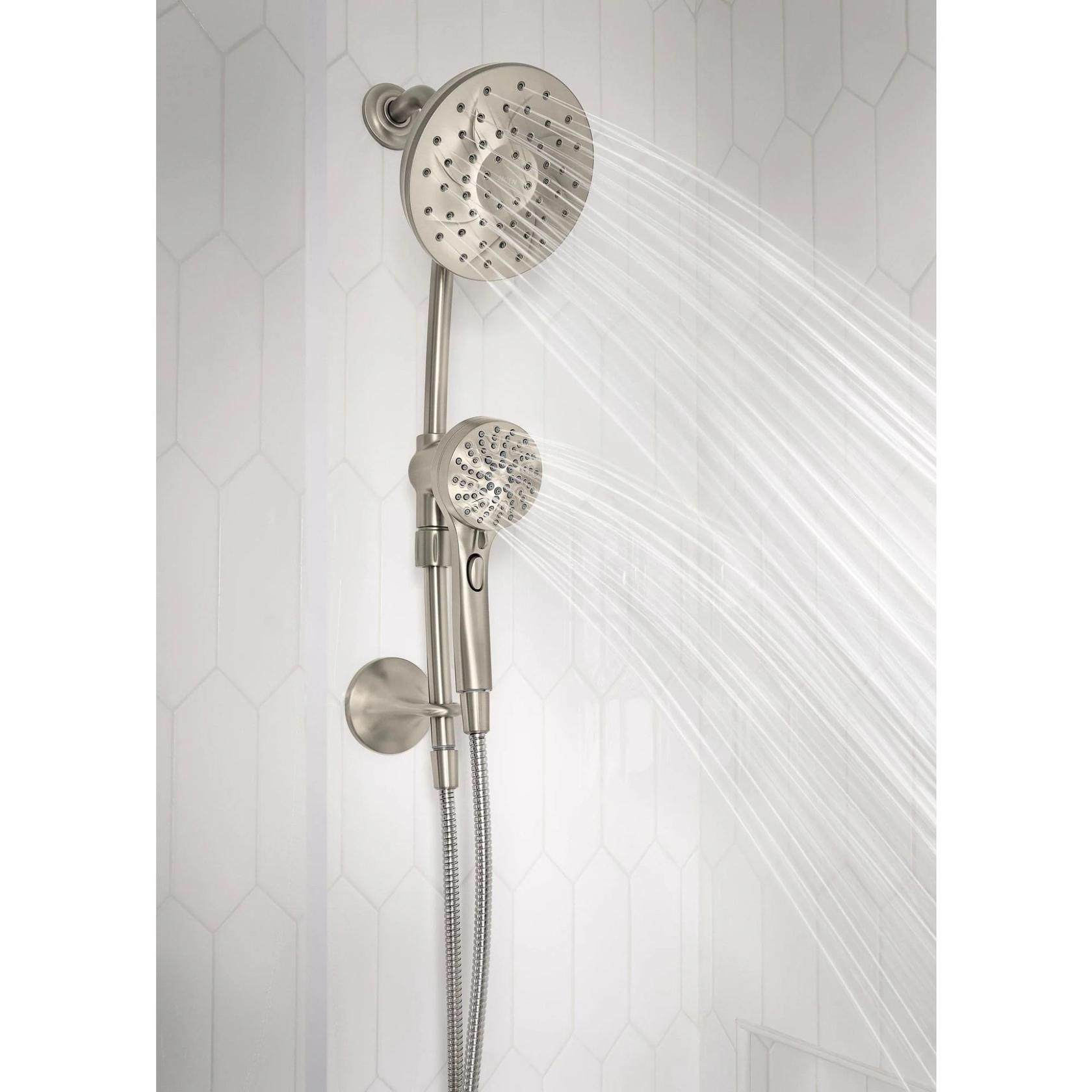 MOEN Engage 28501SRN Handheld and Rain Showerhead with Slide Bar Magnetix in Spot Resist Brushed Nickle
