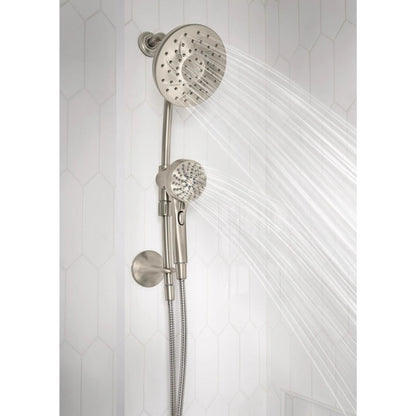 MOEN Engage 28501SRN Handheld and Rain Showerhead with Slide Bar Magnetix in Spot Resist Brushed Nickle