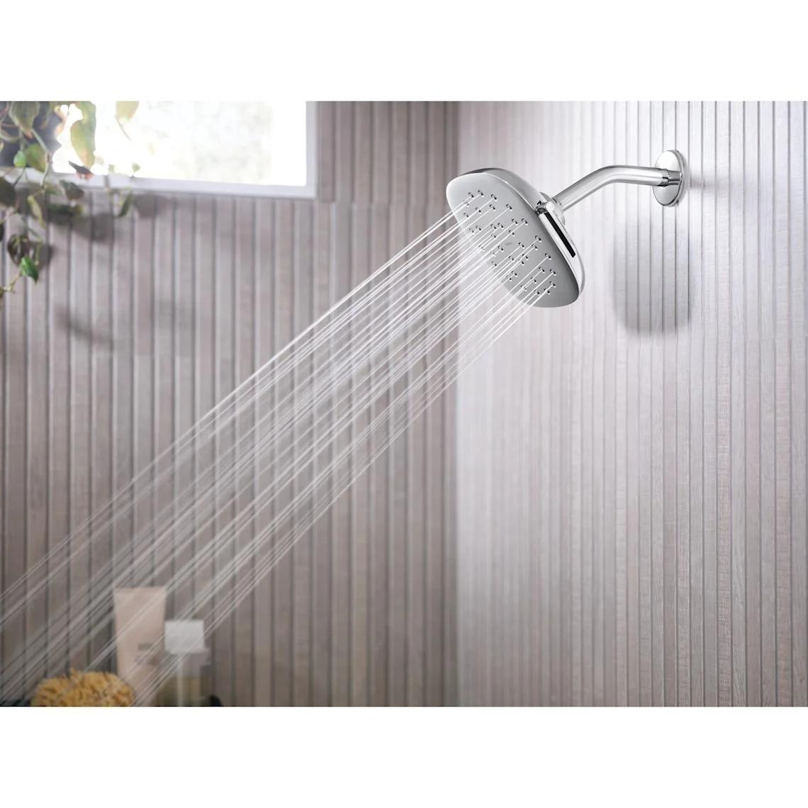 MOEN Verso 220R5EPBL Eco-Performance Infiniti Dial Square Rain Shower Head in Matte Black