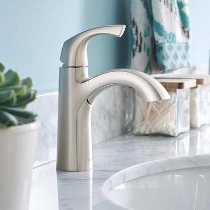 MOEN Lindor 84505SRN Single Handle Lavatory Faucet in Brushed Nickel