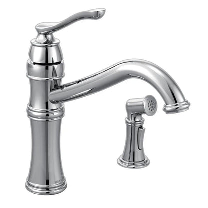 MOEN Belfield 7245C Single-Handle Standard Kitchen Faucet with Side Sprayer in Chrome