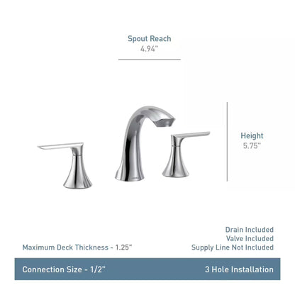MOEN Findlay 84517BZG Widespread 2-Handle Bathroom Faucet in Bronzed Gold (Valve Included)