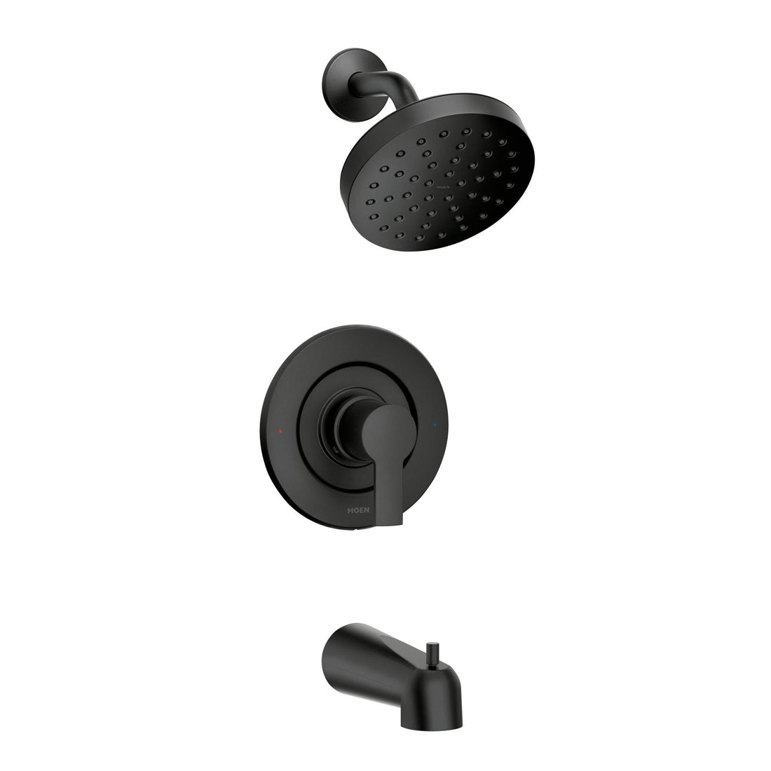 MOEN Rinza 82628BL One-Handle Bathtub and shower Faucet in Matte Black (Valve Included)