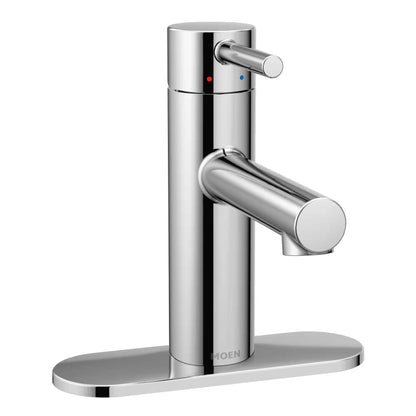 MOEN Align 6198 One Handle Single Hole Bathroom Sink Faucet with Deckplate Included in Chrome