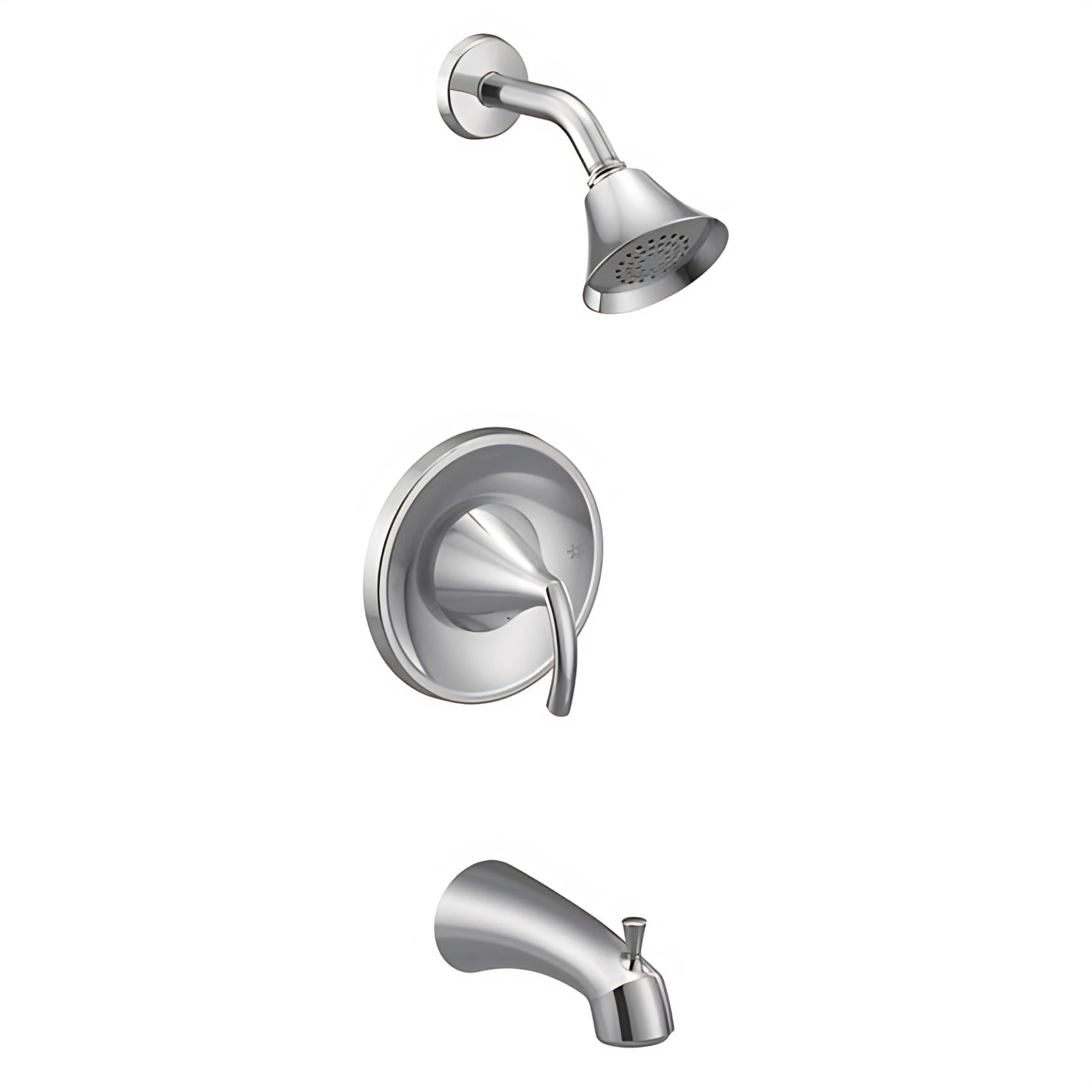 MOEN Glyde T62743 Posi-Temp Tub and Shower Trim, 2.5 GPM Shower in Chrome