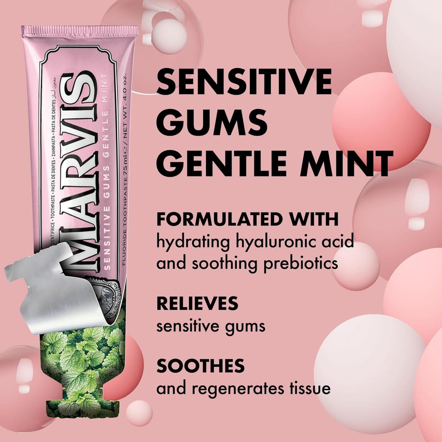 Marvis Toothpaste  Whitening Mint, Licorice, Sinuous Lily, Vegan Cruelty-Free 85 ml
