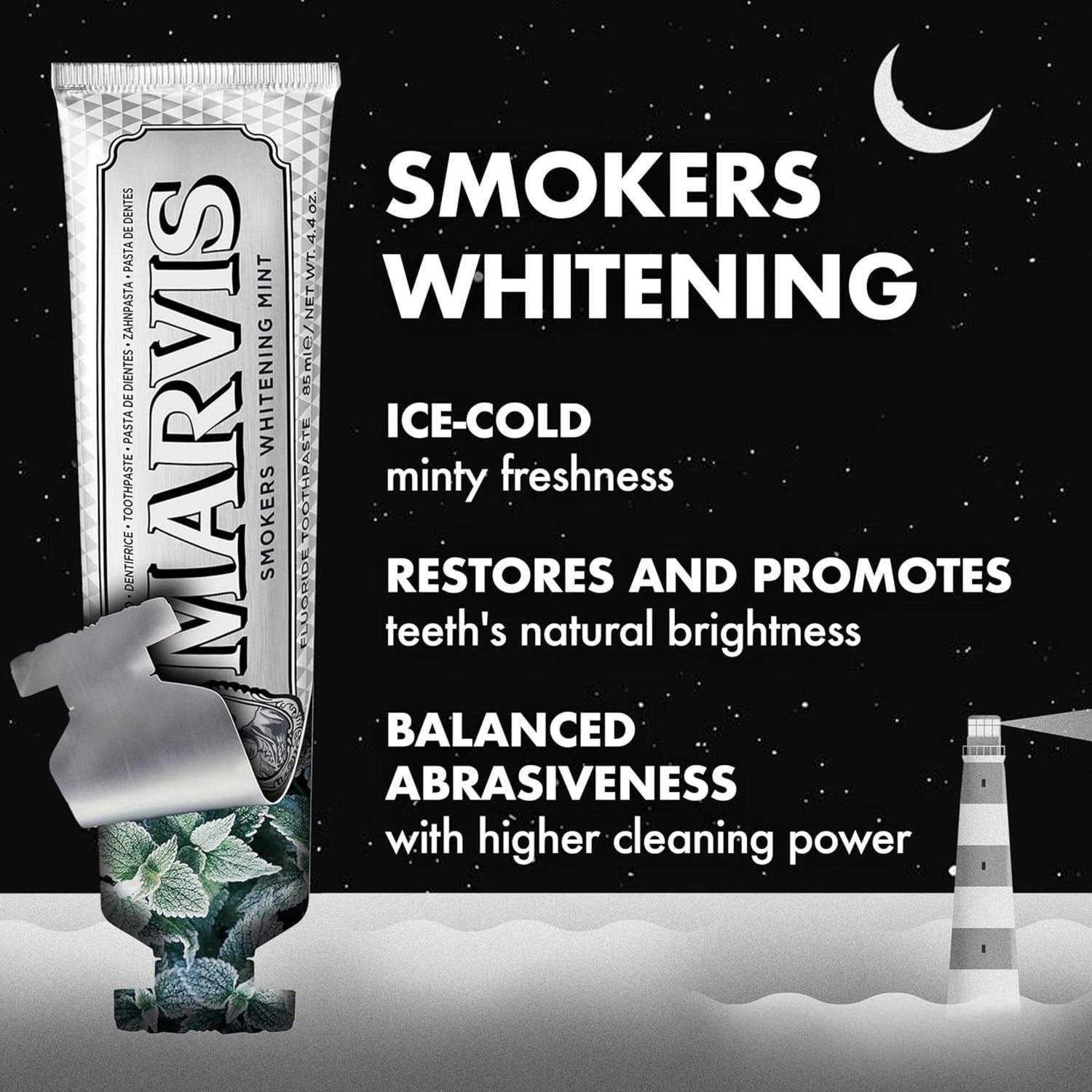 Marvis Toothpaste  Whitening Mint, Licorice, Sinuous Lily, Vegan Cruelty-Free 85 ml