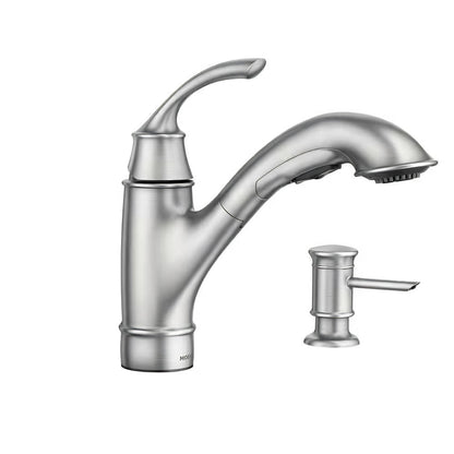 MOEN Marietta 87601SRS Single-Handle Pull-Out Sprayer Kitchen Faucet in Spot Resist Stainless
