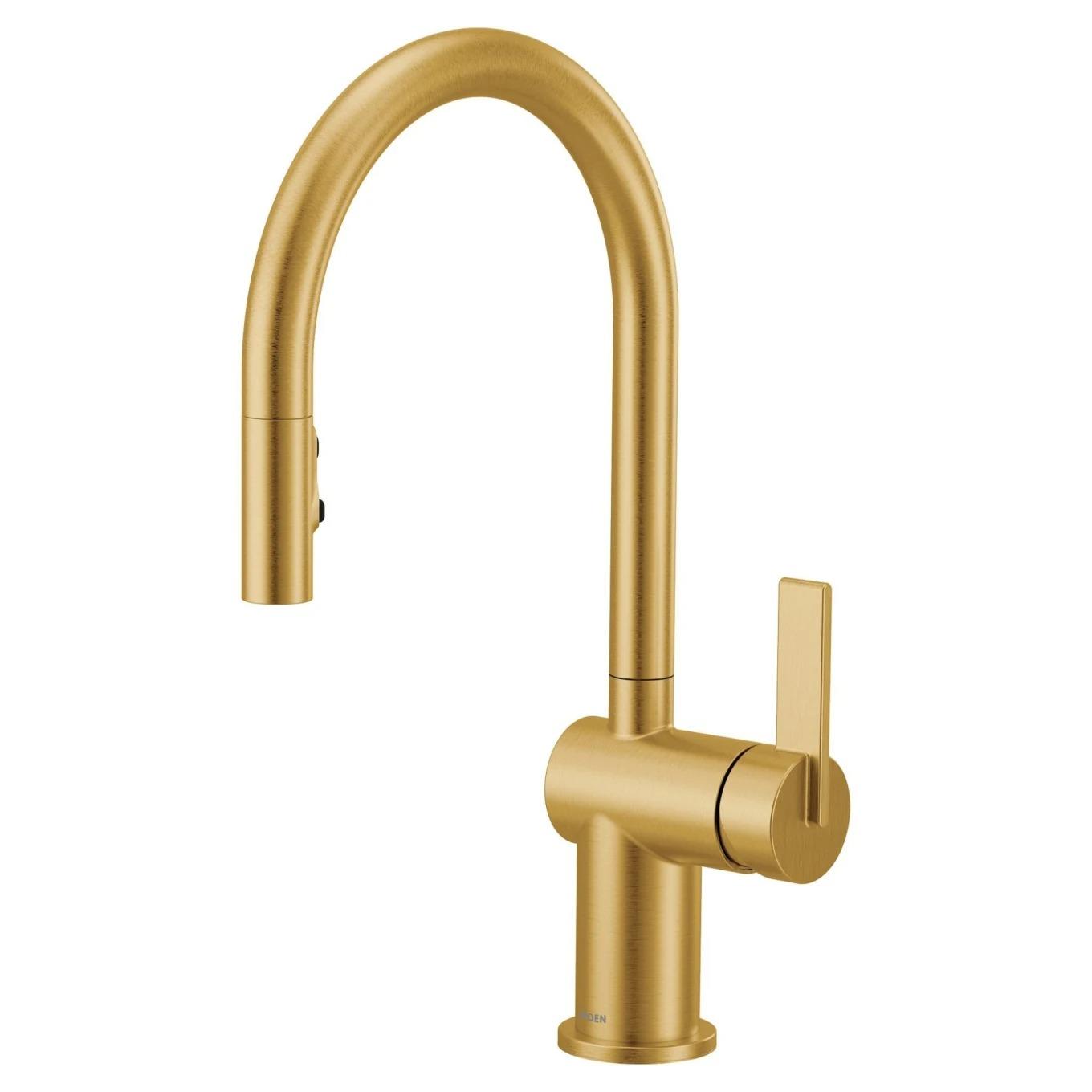 MOEN Cia 7622BG Single-Handle Pull-Down Sprayer Kitchen Faucet with Power Boost in Brushed Gold