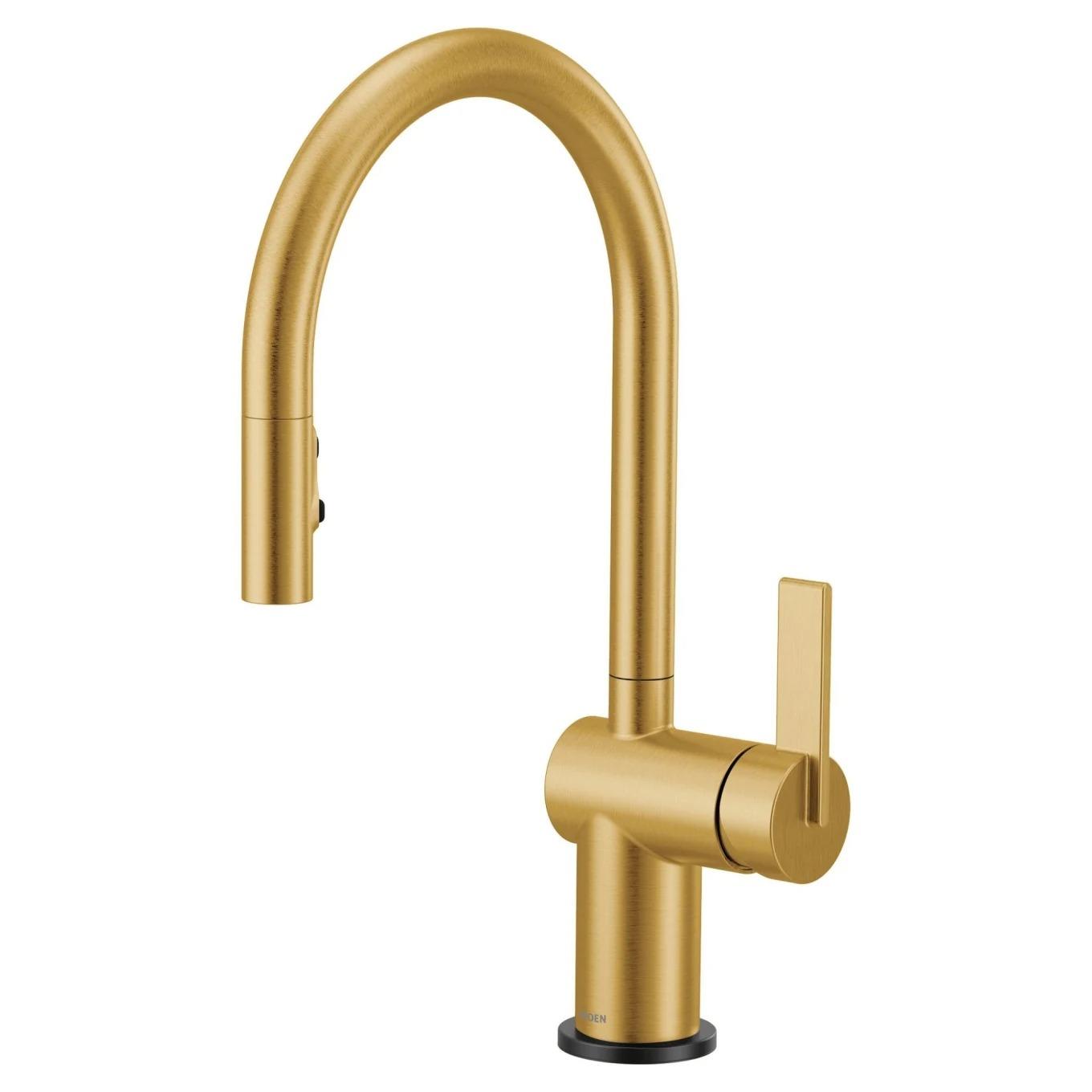 MOEN Cia 7622BG Single-Handle Pull-Down Sprayer Kitchen Faucet with Power Boost in Brushed Gold