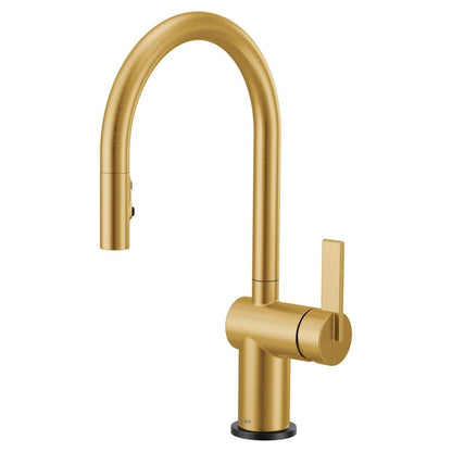 MOEN Cia 7622BG Single-Handle Pull-Down Sprayer Kitchen Faucet with Power Boost in Brushed Gold