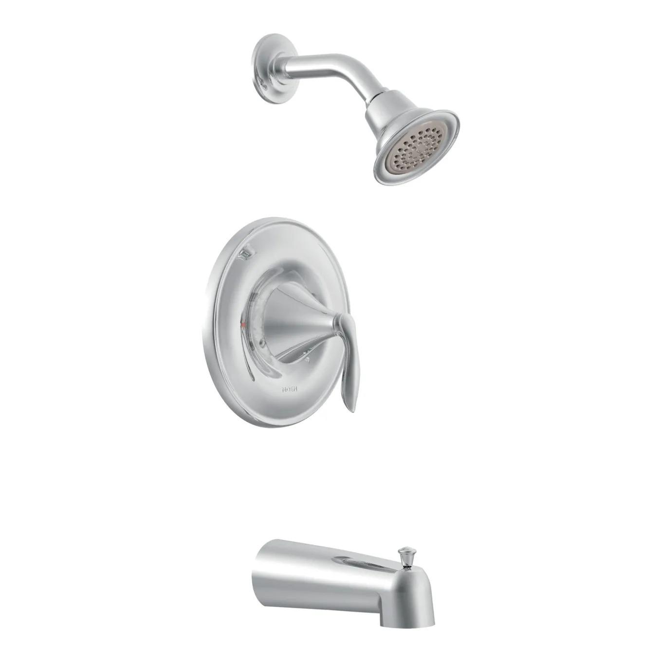 MOEN Eva T62133 Posi-Temp Pressure Balanced Tub and Shower Trim in Chrome (Valve Not Included)