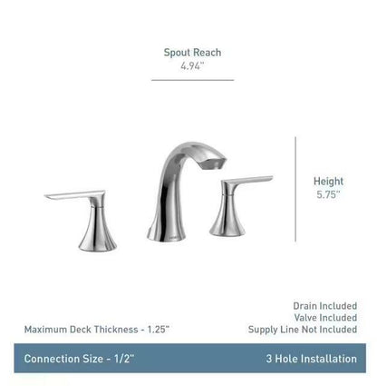 MOEN Findlay 84517SRN Widespread 2-Handle Bathroom Faucet in Spot Resist Brushed Nickel (Valve Included)