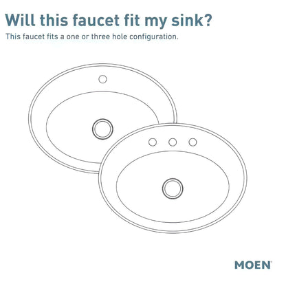 MOEN Findlay 84516BL Single-Handle Single-Hole Bathroom Faucet in Matte Black