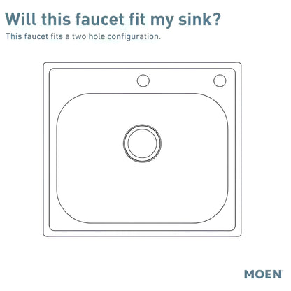 MOEN Chateau 4903 2-Handle High-Arc Bar Faucet in Chrome