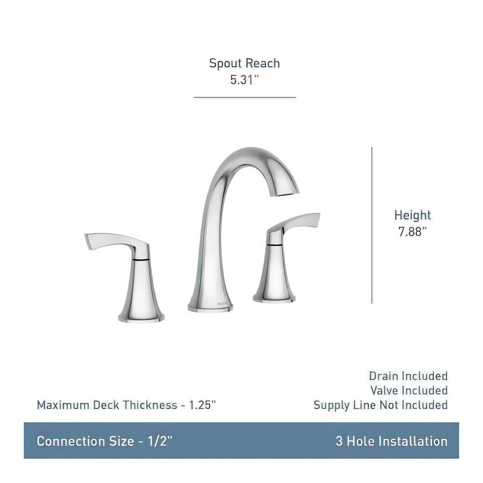 MOEN Korek 84468SRN Widespread Double Handle High-Arc Bathroom Faucet in Spot Resist Brushed Nickel (Valve Included)