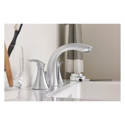 MOEN Darcy WS84551 8 in. Widespread 2-Handle High-Arc Bathroom Faucet in Chrome