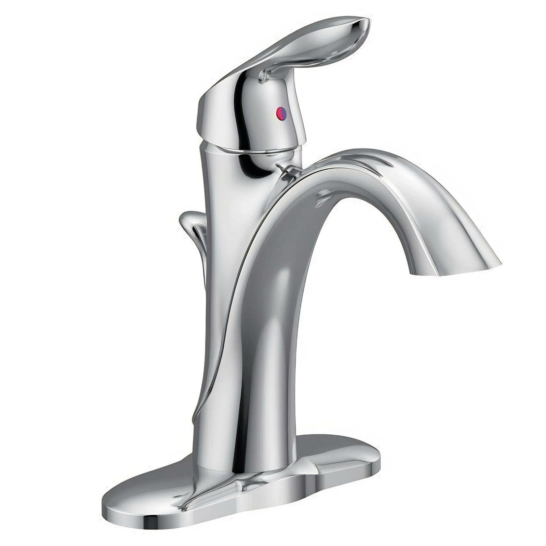 MOEN Eva 6400 Single Hole Single-Handle High-Arc Bathroom Faucet in Chrome