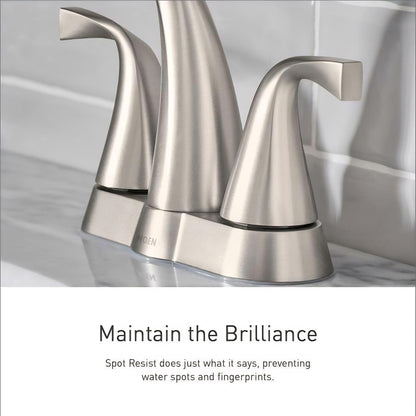 MOEN Hensley WS84414MSRN Single Hole Single-Handle Bathroom Faucet in Spot Resist Brushed Nickel