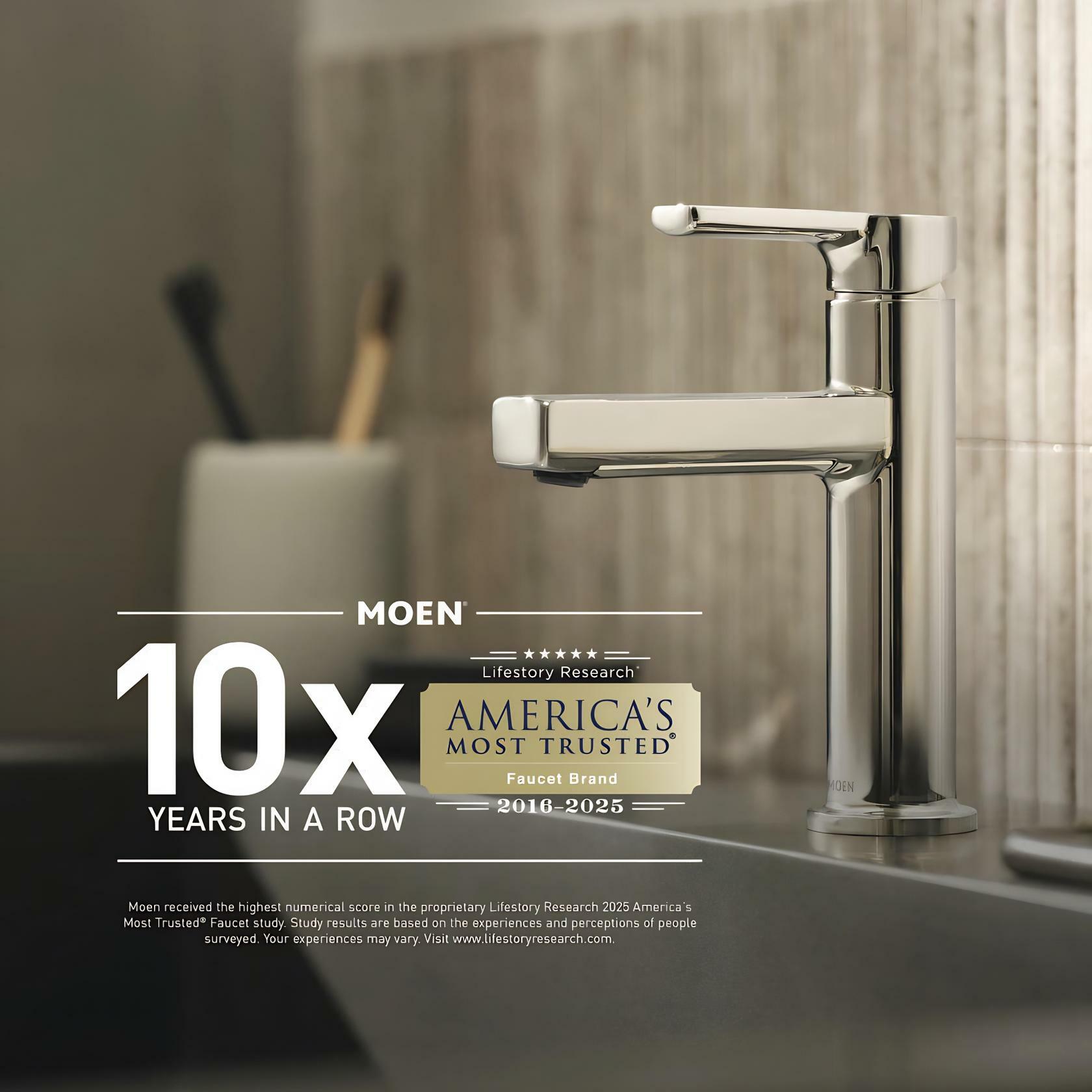 MOEN Korek 84468SRN Widespread Double Handle High-Arc Bathroom Faucet in Spot Resist Brushed Nickel (Valve Included)