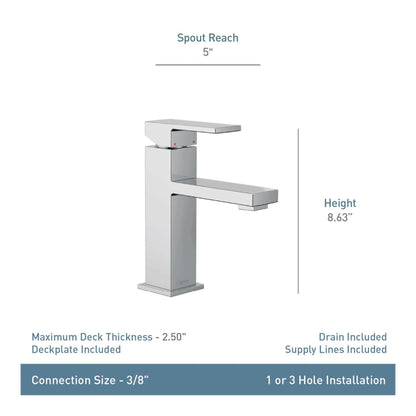 MOEN Revyl 84771 Single Hole Single Handle Bathroom Faucet in Chrome