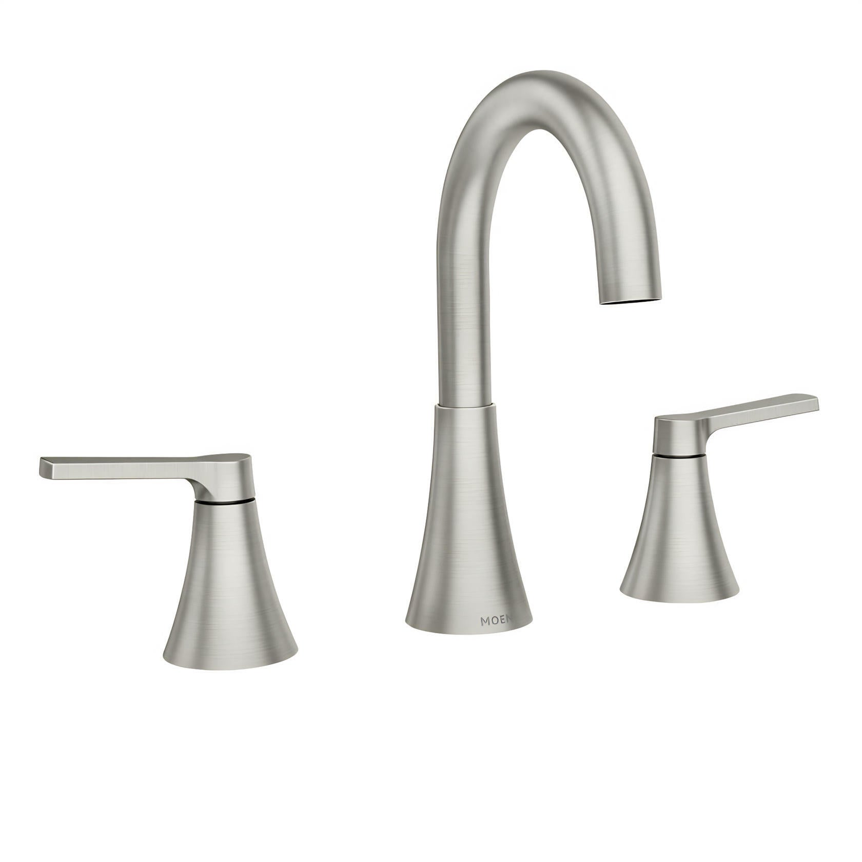 MOEN Mikah 84312SRN Two-Handle Widespread Bathroom Sink Faucet in Spot Resist Brushed Nickel