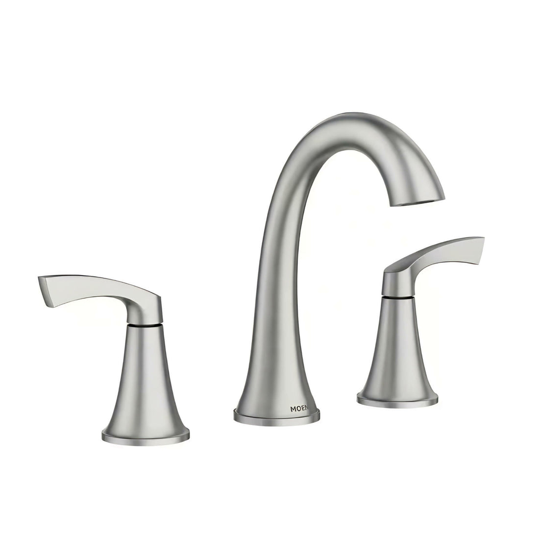 MOEN Korek 84468SRN Widespread Double Handle High-Arc Bathroom Faucet in Spot Resist Brushed Nickel (Valve Included)