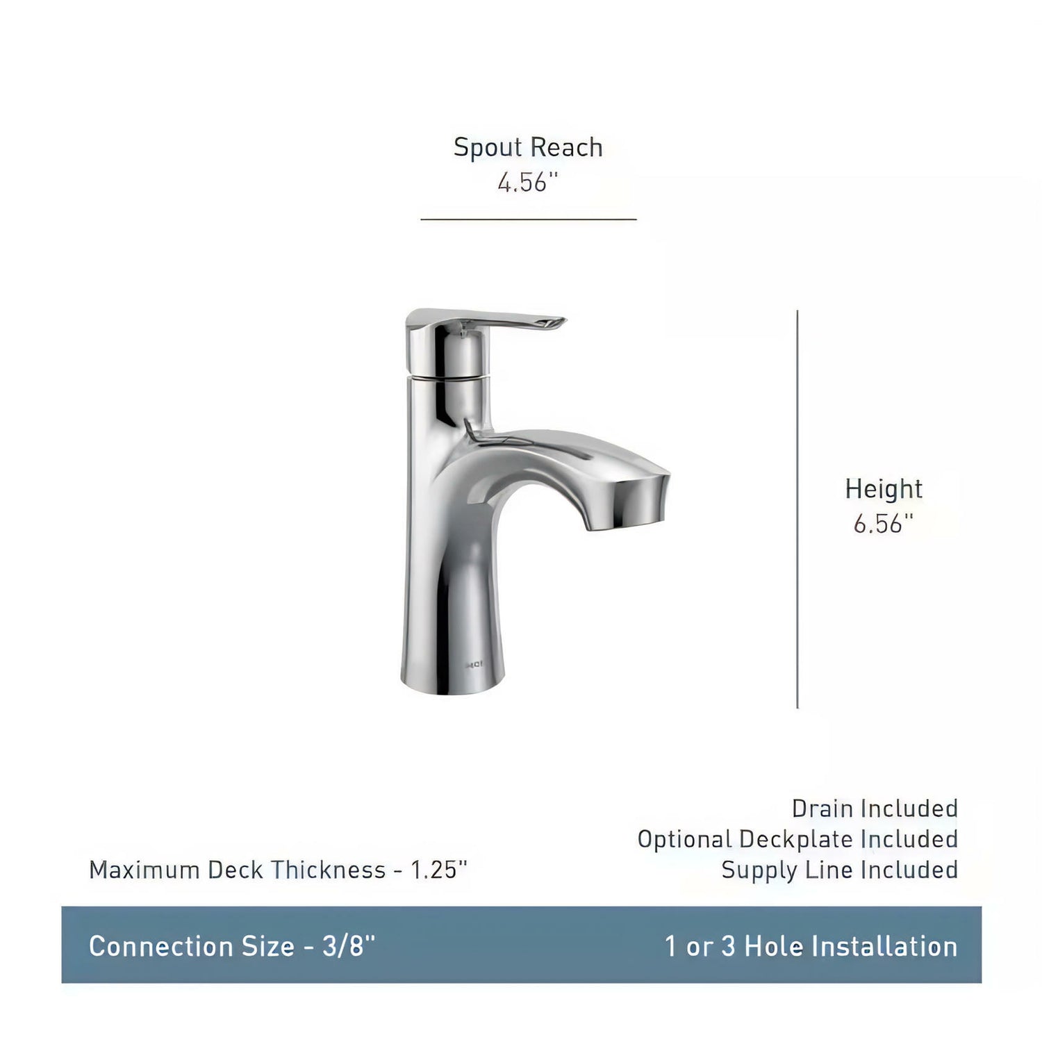 MOEN Findlay 84516SRN Single-Handle Single-Hole Bathroom Faucet in Spot Resist Brushed Nickel