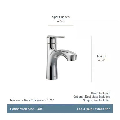 MOEN Findlay 84516SRN Single-Handle Single-Hole Bathroom Faucet in Spot Resist Brushed Nickel