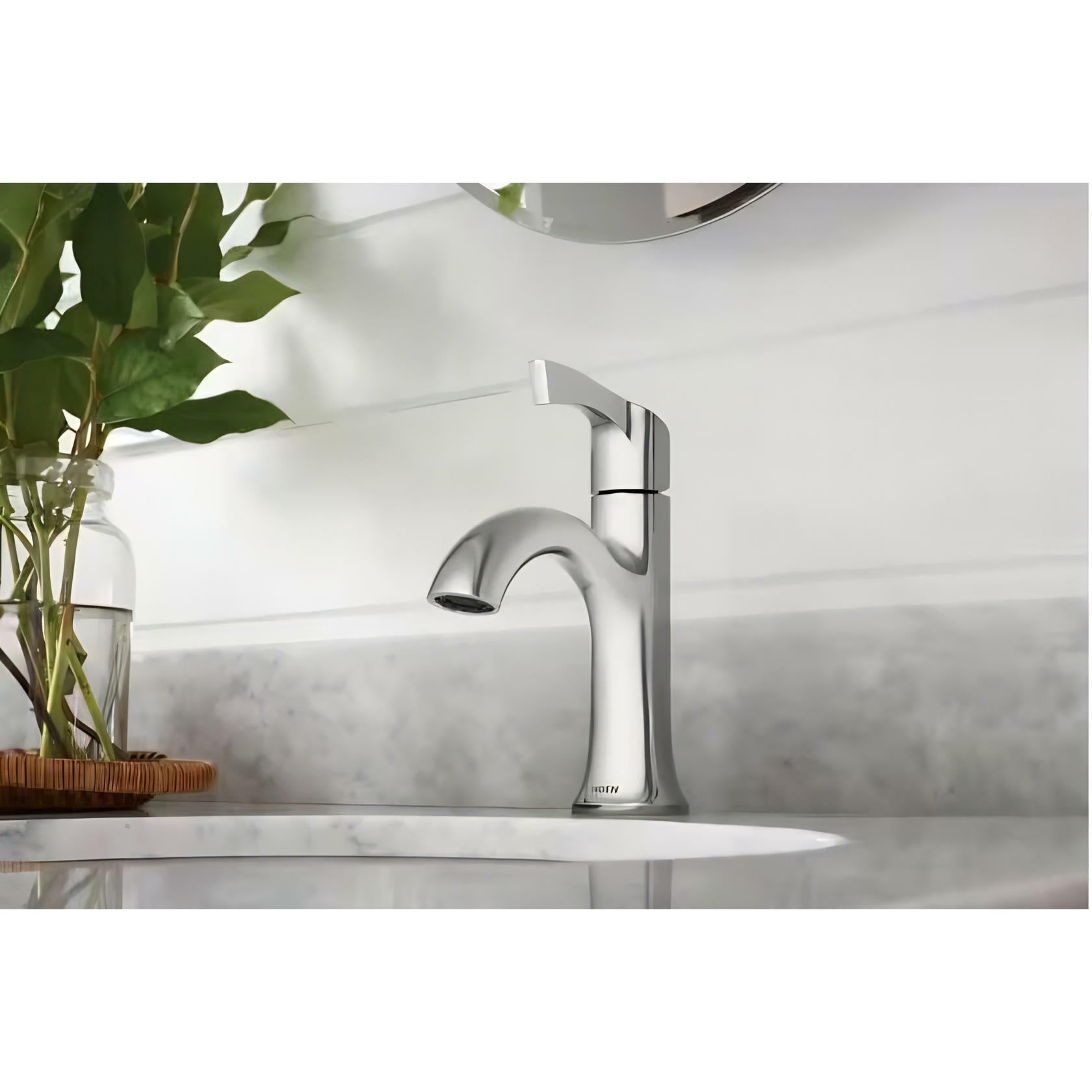 MOEN Korek 84466 Single Handle Single Hole Bathroom Faucet in Chrome