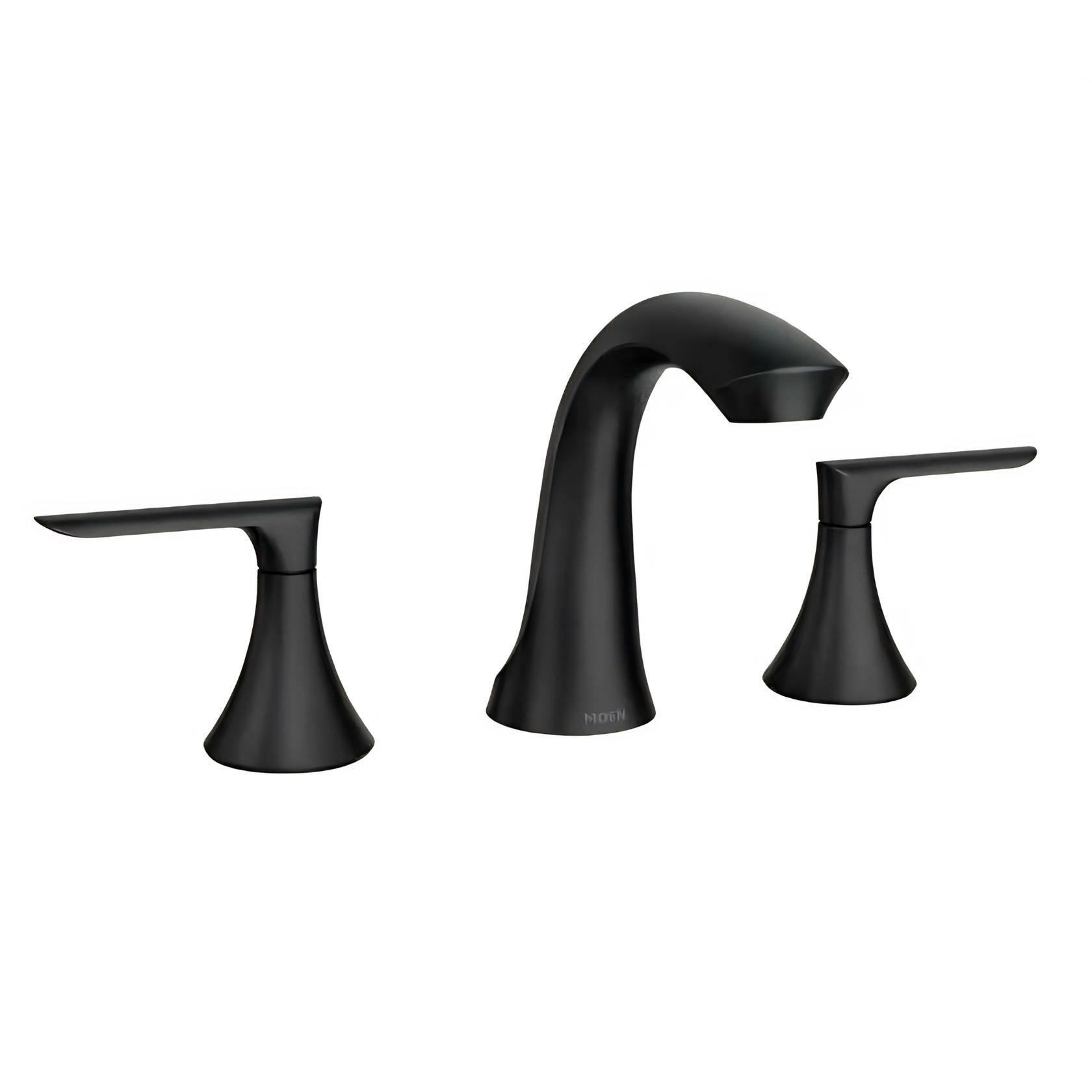 MOEN Findlay 84517BL Widespread 2-Handle Bathroom Faucet in Matte Black (Valve Included)