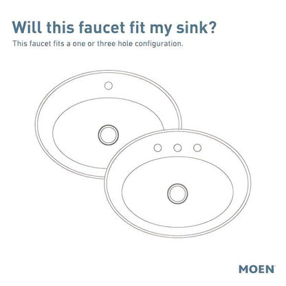 MOEN Korek 84466 Single Handle Single Hole Bathroom Faucet in Chrome