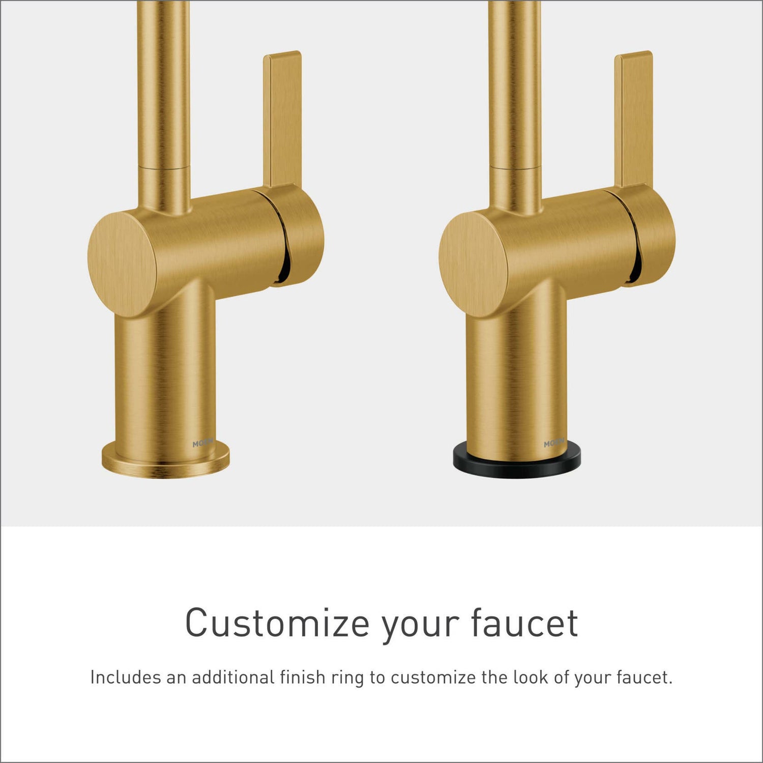 MOEN CIA 6221BG Single Handle Bathroom Sink Faucet in Brushed Gold