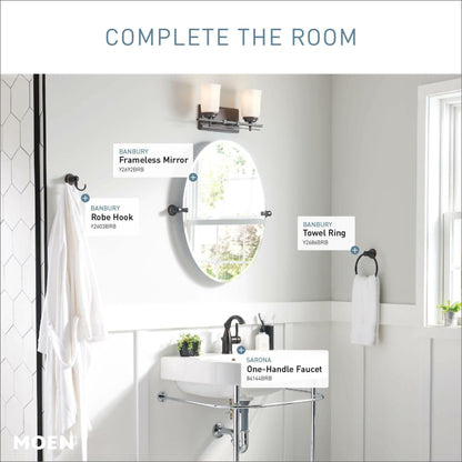 MOEN Sarona 84144BRB Single Hole Single-Handle Bathroom Faucet in Mediterranean Bronze