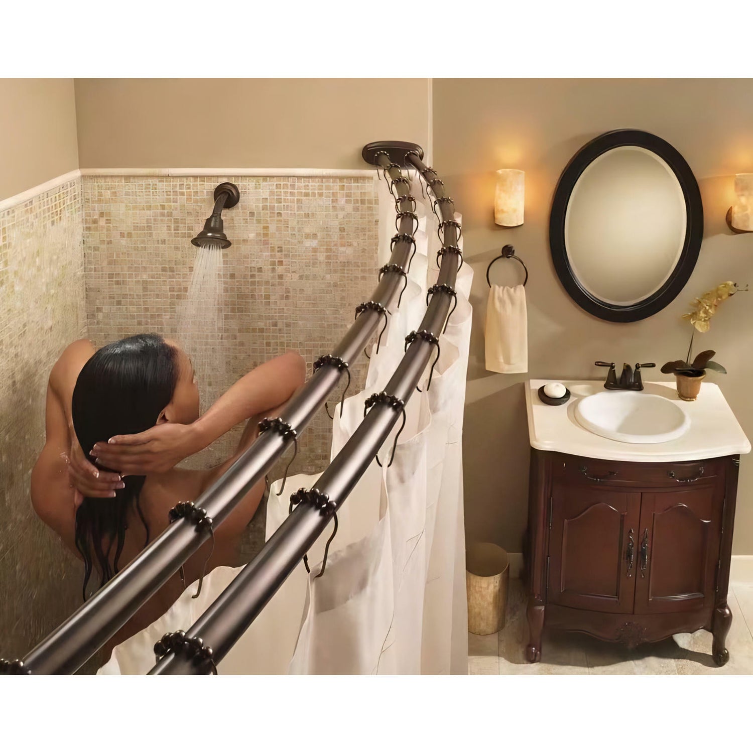 MOEN Brantford 6610ORB Centerset 2-Handle Low-Arc Bathroom Faucet in Oil Rubbed Bronze with Metal Drain Assembly