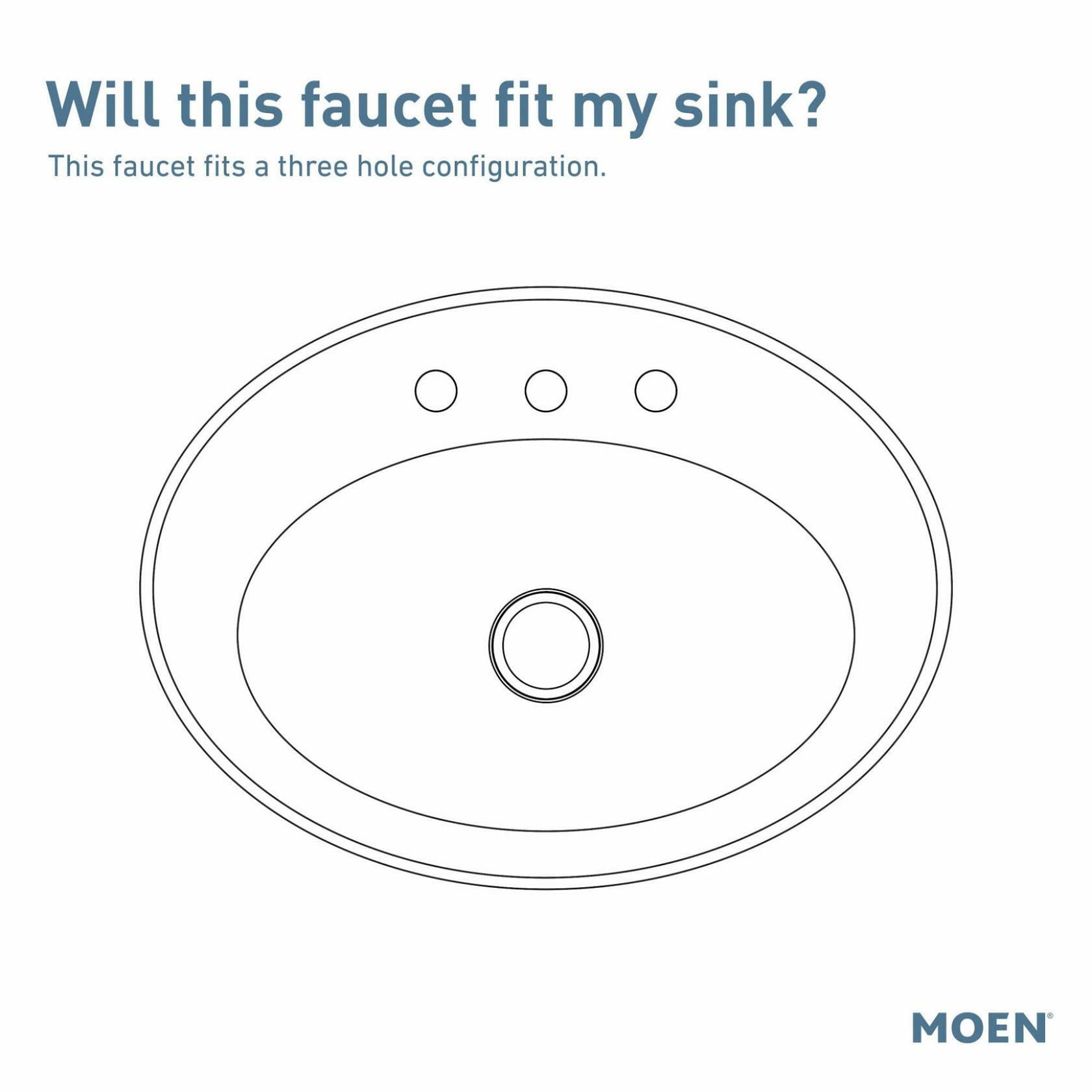 MOEN Eva 6410 Centerset 2-Handle High-Arc Bathroom Faucet in Chrome