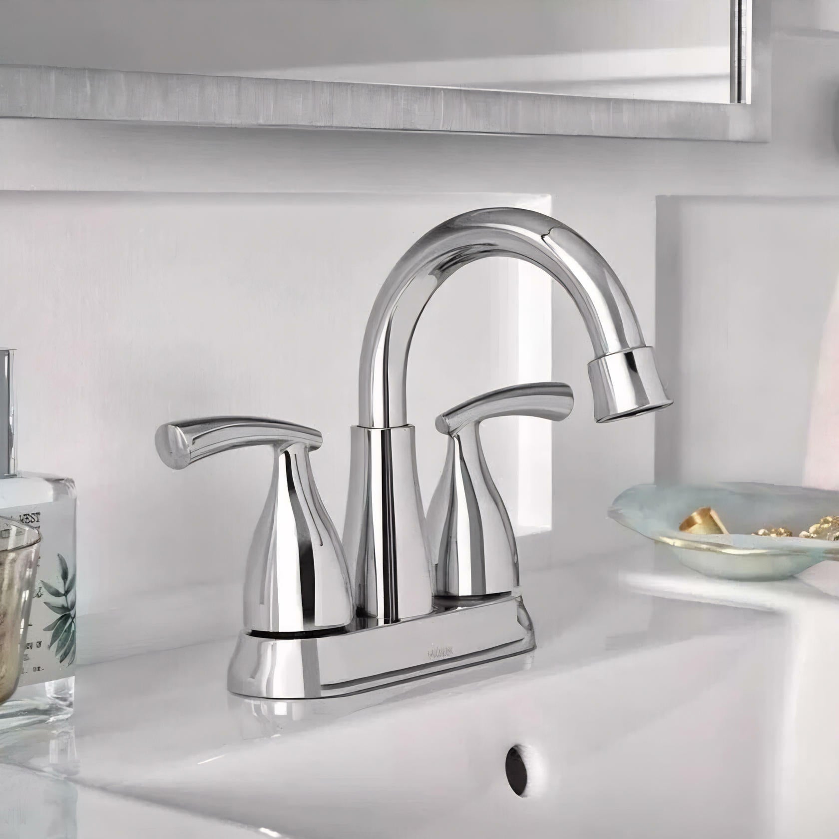 MOEN Essie 84128 Centerset 2-Handle Bathroom Faucet in Chrome