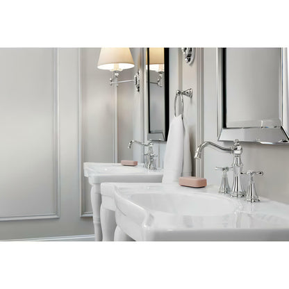 MOEN Weymouth TS42108BN Two-Handle High Arc Bathroom Faucet in Brushed Nickel (Valve Not Included)