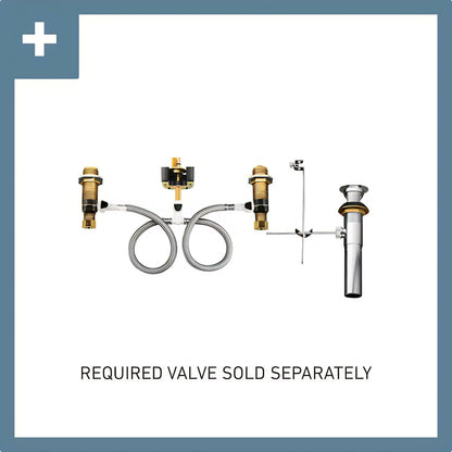 MOEN Weymouth TS42108BN Two-Handle High Arc Bathroom Faucet in Brushed Nickel (Valve Not Included)