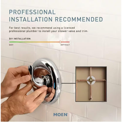 MOEN Banbury 82910BL One Handle 1-Spray Trim Kit Tub and Shower Faucet 1.75 GPM in Matte Black (Valve Included)