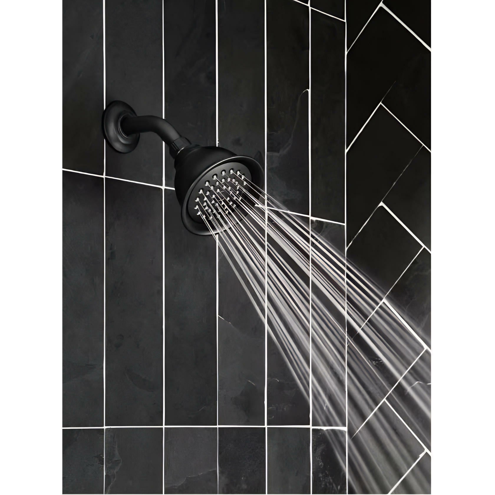 MOEN Banbury 82910BL One Handle 1-Spray Trim Kit Tub and Shower Faucet 1.75 GPM in Matte Black (Valve Included)
