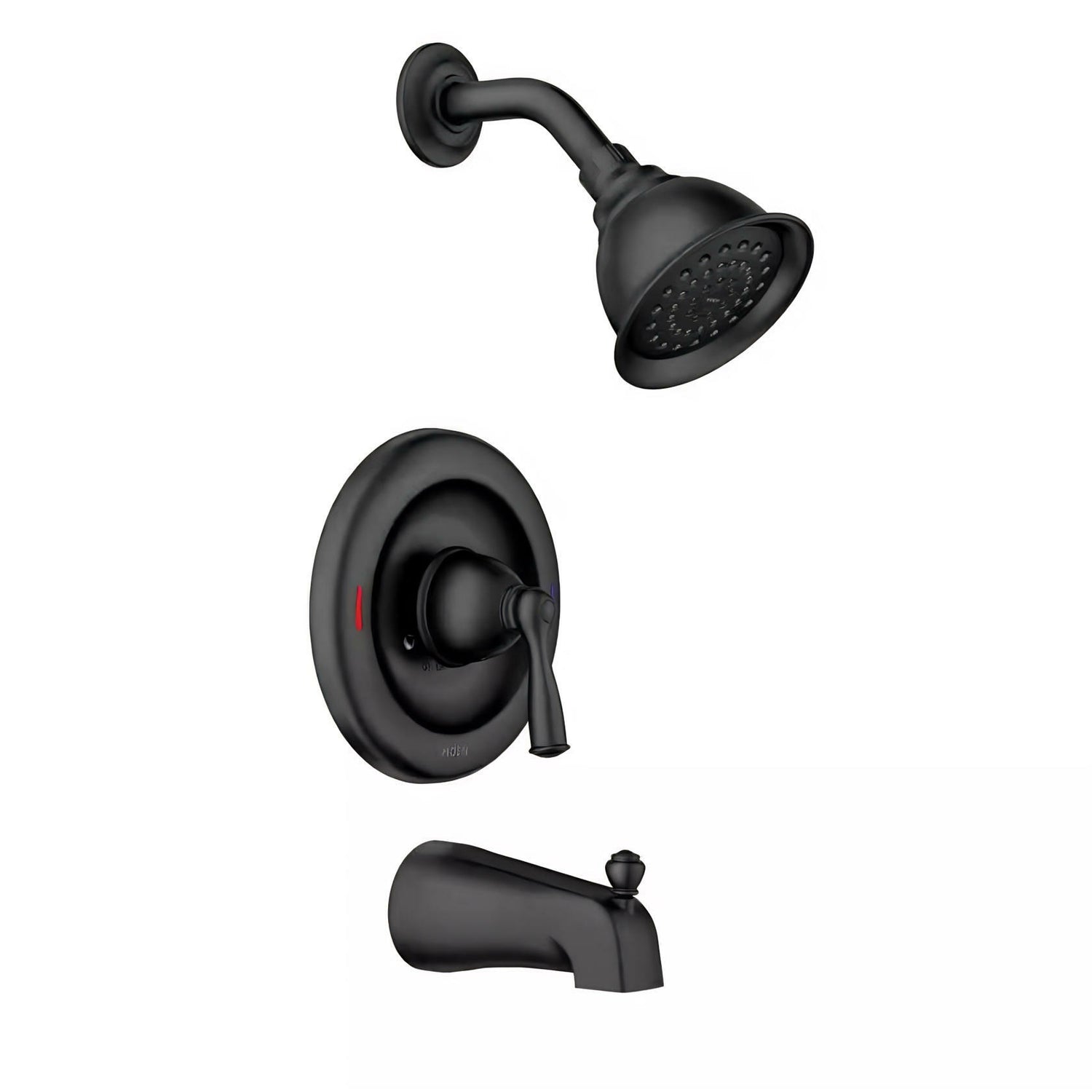 MOEN Banbury 82910BL One Handle 1-Spray Trim Kit Tub and Shower Faucet 1.75 GPM in Matte Black (Valve Included)